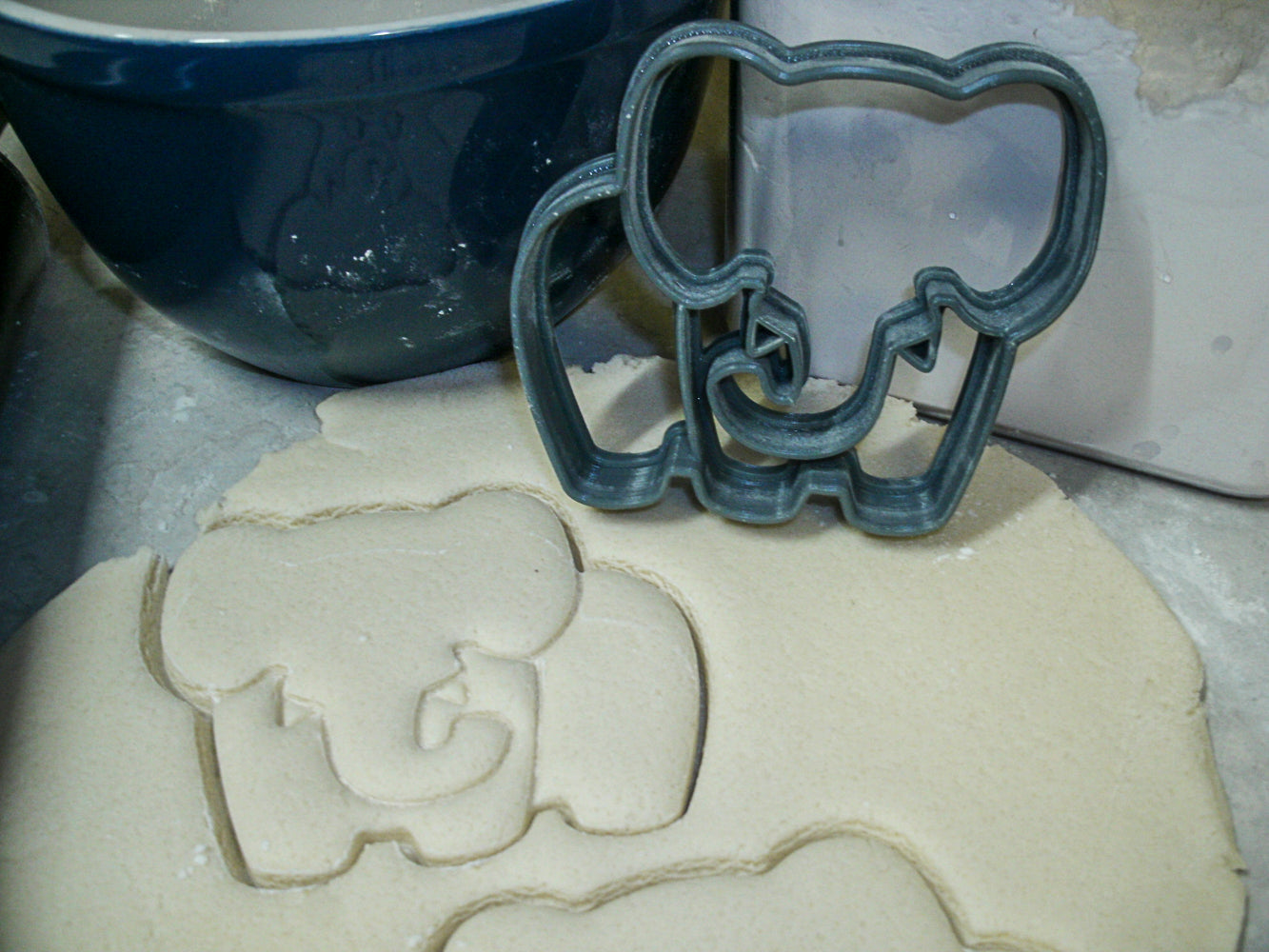 Elephant With Trunk Tusk Safari Animal Cookie Cutter Made In USA PR879