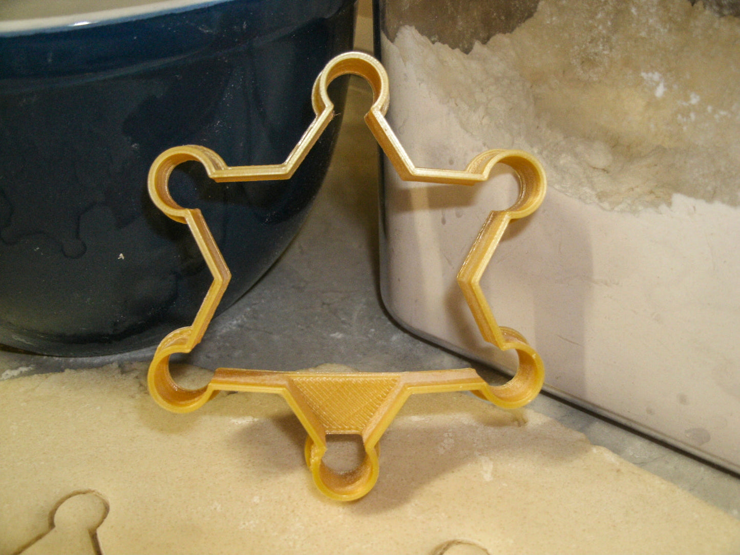 Sheriff Badge 6 Point Star Lawman Wild West Cookie Cutter Made In USA PR892