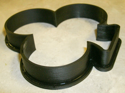 6x Black Club Fondant Cutter Cupcake Topper 1.75 IN USA FD898