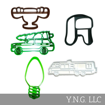 Christmas Vacation Movie Theme Set Of 5 Cookie Cutters Made In USA PR9009