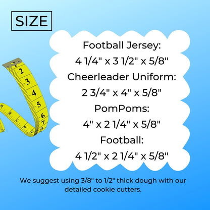 Friday Night Lights Football Cheer Set Of 4 Cookie Cutters Made In USA PR9012