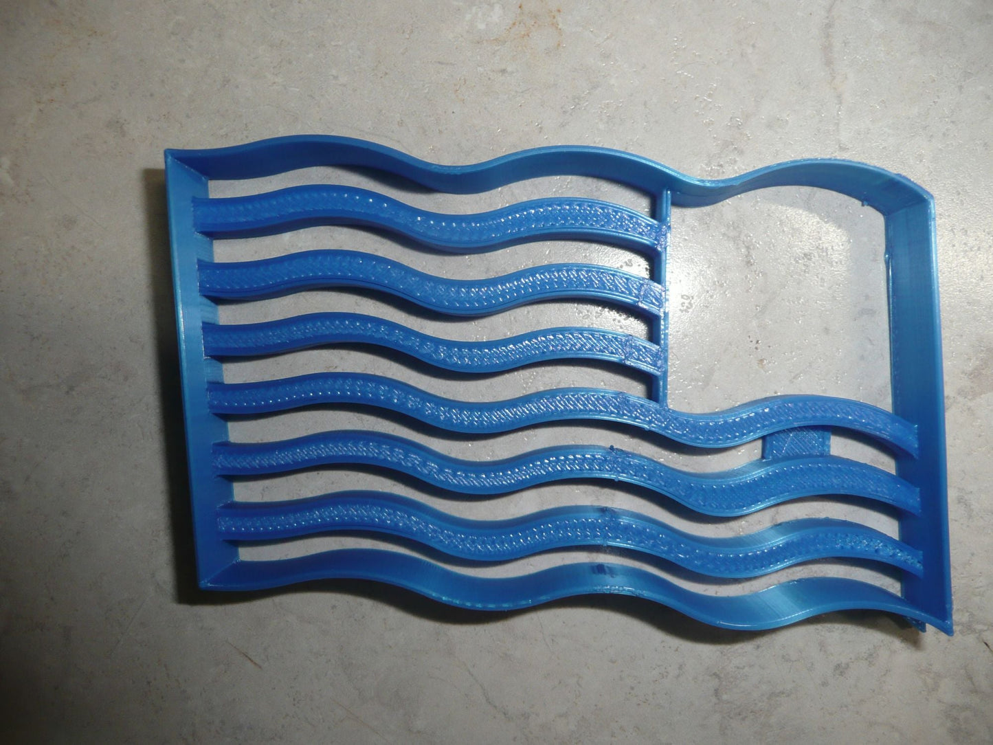 6x Waving American Flag Fondant Cutter Cupcake Topper 1.75 IN USA FD902