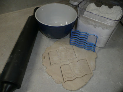 Waving American Flag United States Stars Stripes Cookie Cutter Made In USA PR902