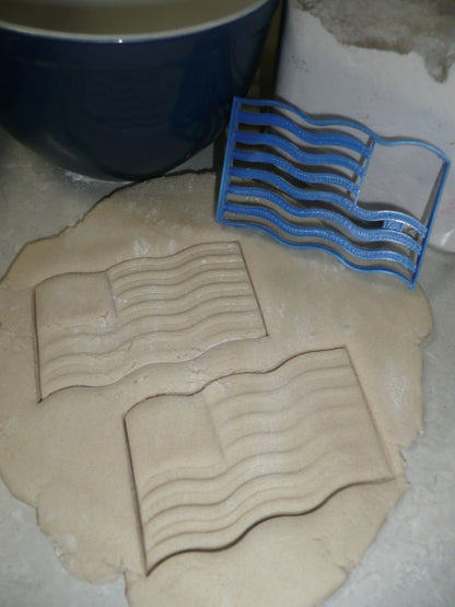 Waving American Flag United States Stars Stripes Cookie Cutter Made In USA PR902