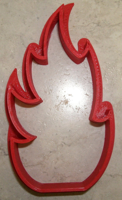 6x Fire Flames Fondant Cutter Cupcake Topper 1.75 IN USA FD913