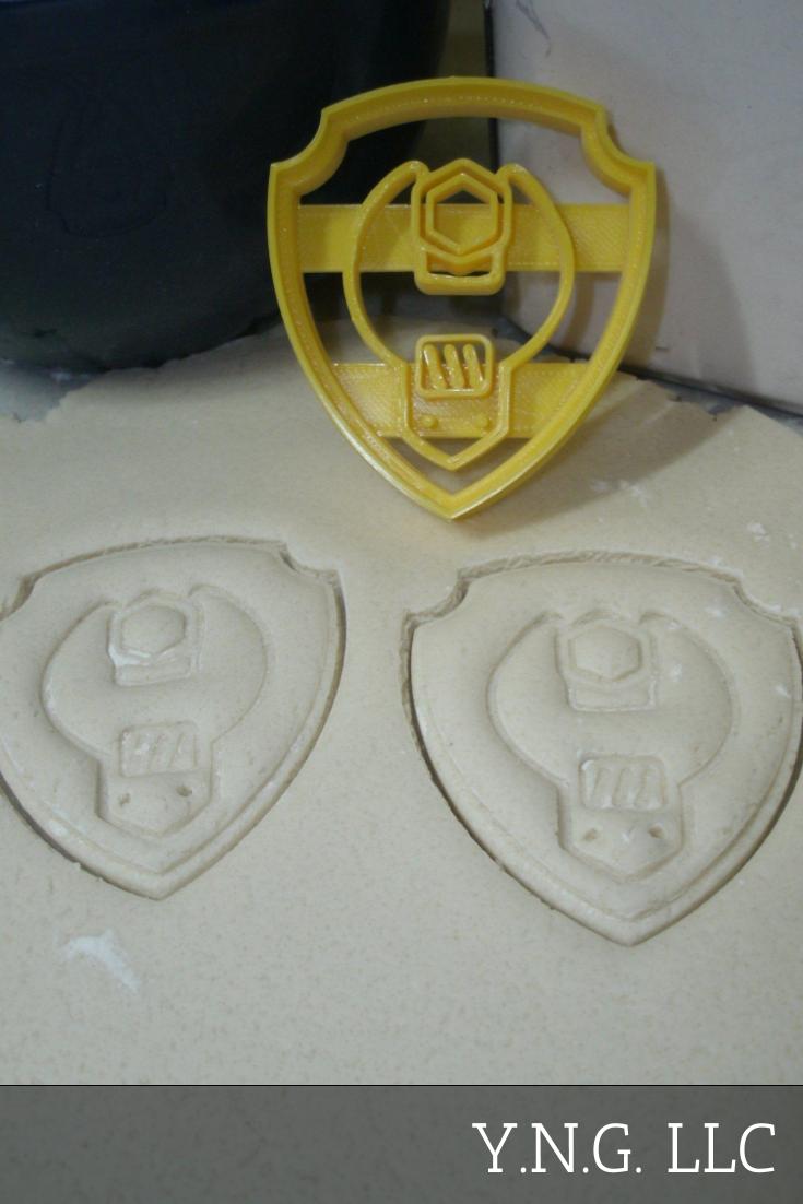 Rubble Shield Tag Paw Patrol TV Show Cookie Cutter Made In USA PR804