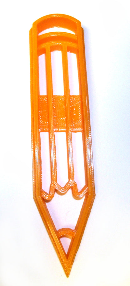 6x Pencil #2 Fondant Cutter Cupcake Topper 1.75 IN USA FD839