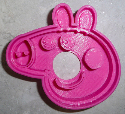 6x Peppa Pig Cartoon Fondant Cutter Cupcake Topper 1.75 IN USA FD428