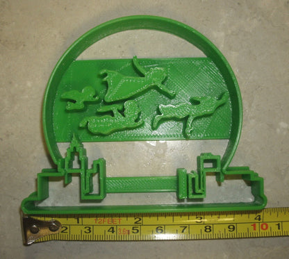 Peter Pan Flying Over the City Skyline Snowglobe Cookie Cutter Made In USA PR780