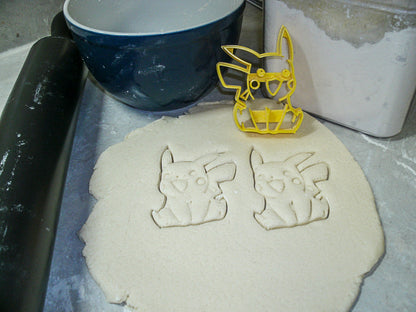 Pikachu Electric Pokemon Yellow Mouse Cookie Cutter Made In USA PR870