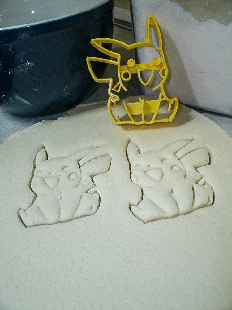 Pikachu Electric Pokemon Yellow Mouse Cookie Cutter Made In USA PR870