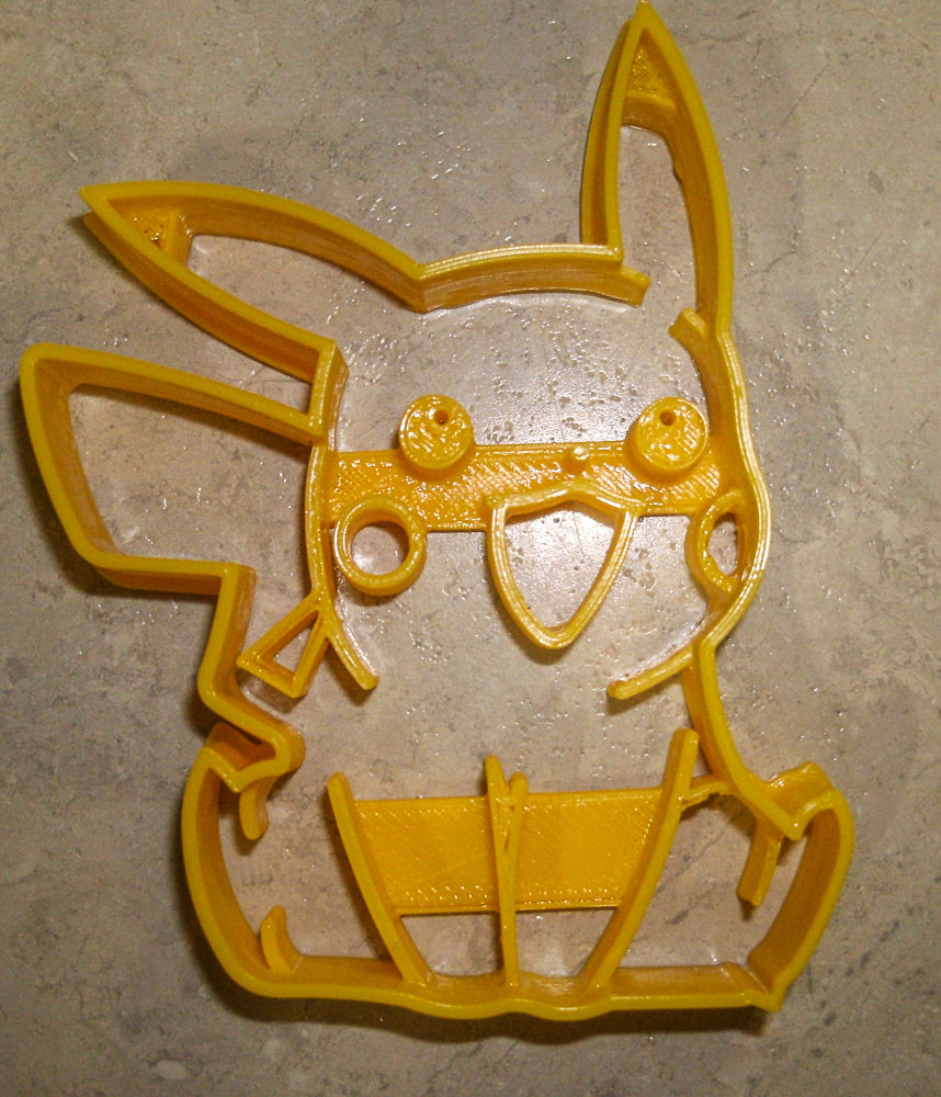 6x Pikachu Electric Pokemon Fondant Cutter Cupcake Topper 1.75 IN USA FD870