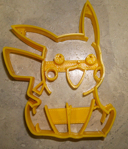 6x Pikachu Electric Pokemon Fondant Cutter Cupcake Topper 1.75 IN USA FD870