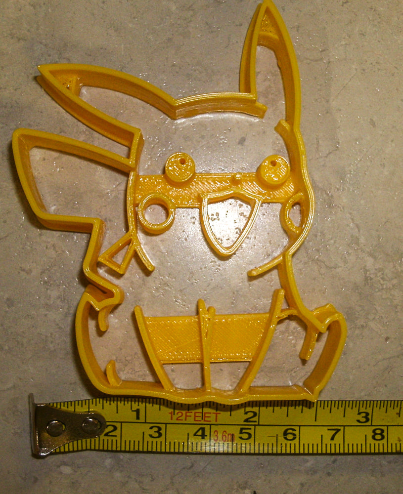 Pikachu Electric Pokemon Yellow Mouse Cookie Cutter Made In USA PR870