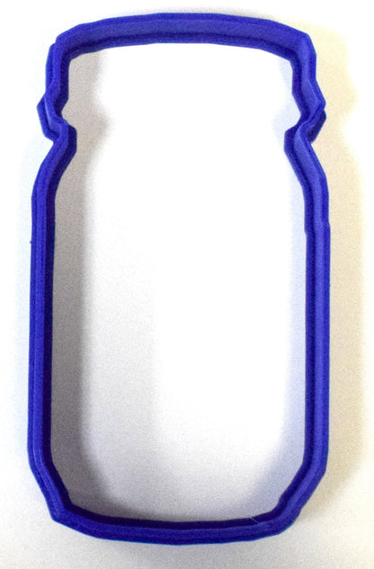 6x Mason Jar Outline Fondant Cutter Cupcake Topper 1.75 IN USA FD264