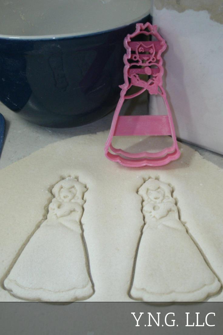 Princess Peach Mario Bros Nintendo Video Game Cookie Cutter Made In USA PR589