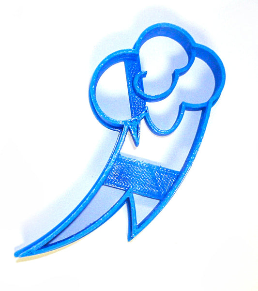 6x Rainbow Dash Fondant Cutter Cupcake Topper 1.75 IN USA FD851