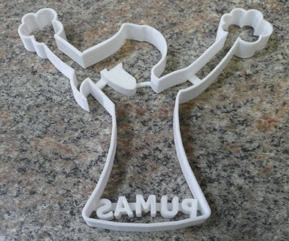 6x SJC Pumas Cheerleader Fondant Cutter Cupcake Topper 1.75 IN USA FD317