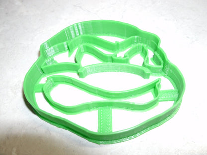 6x TMNT Turtle Face Fondant Cutter Cupcake Topper 1.75 IN USA FD558