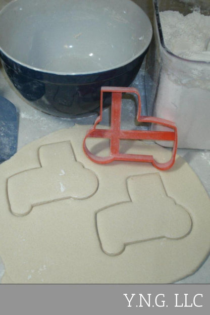 Red Tractor Tracked Farm Vehicle Cookie Cutter Made In USA PR701