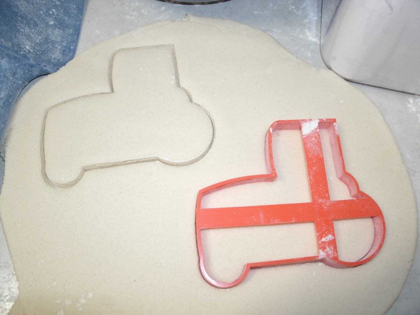 Red Tractor Tracked Farm Vehicle Cookie Cutter Made In USA PR701