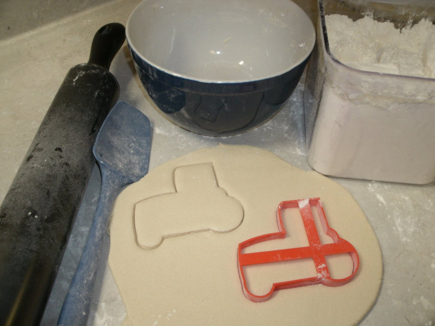 Red Tractor Tracked Farm Vehicle Cookie Cutter Made In USA PR701