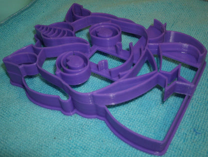 Unicorn Face Detailed Set of 2 Cookie Stamp and Outline Cutter Made In USA PR743