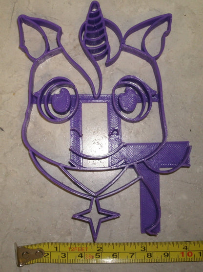 Unicorn Face Detailed Set of 2 Cookie Stamp and Outline Cutter Made In USA PR743
