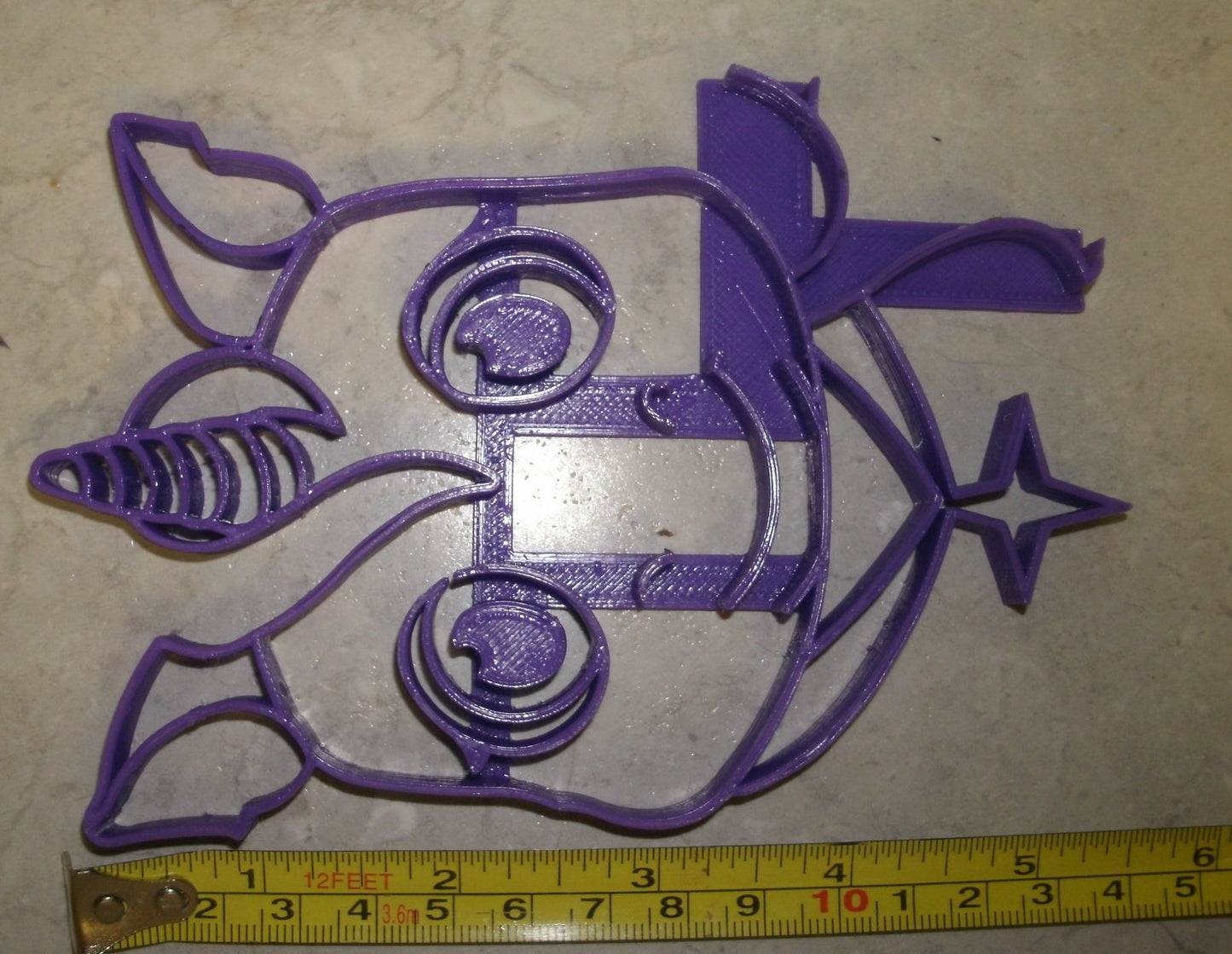 Unicorn Face Detailed Set of 2 Cookie Stamp and Outline Cutter Made In USA PR743