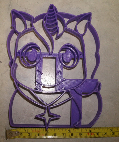 Unicorn Face Detailed Set of 2 Cookie Stamp and Outline Cutter Made In USA PR743