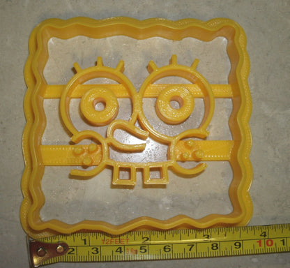 Inspired by Spongebob Squarepants Face Cookie Cutter Made In USA PR573
