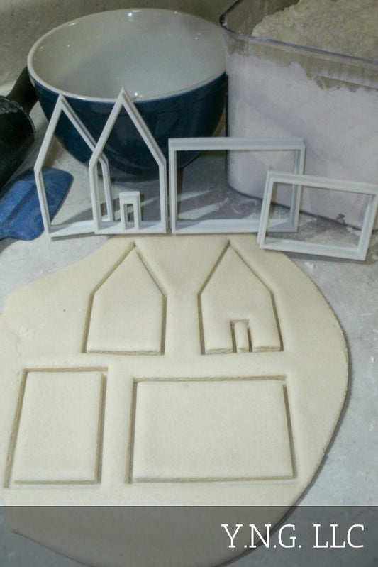 Gingerbread House Build And Decorate Set Of 4 Cookie Cutters Made In USA PR2217