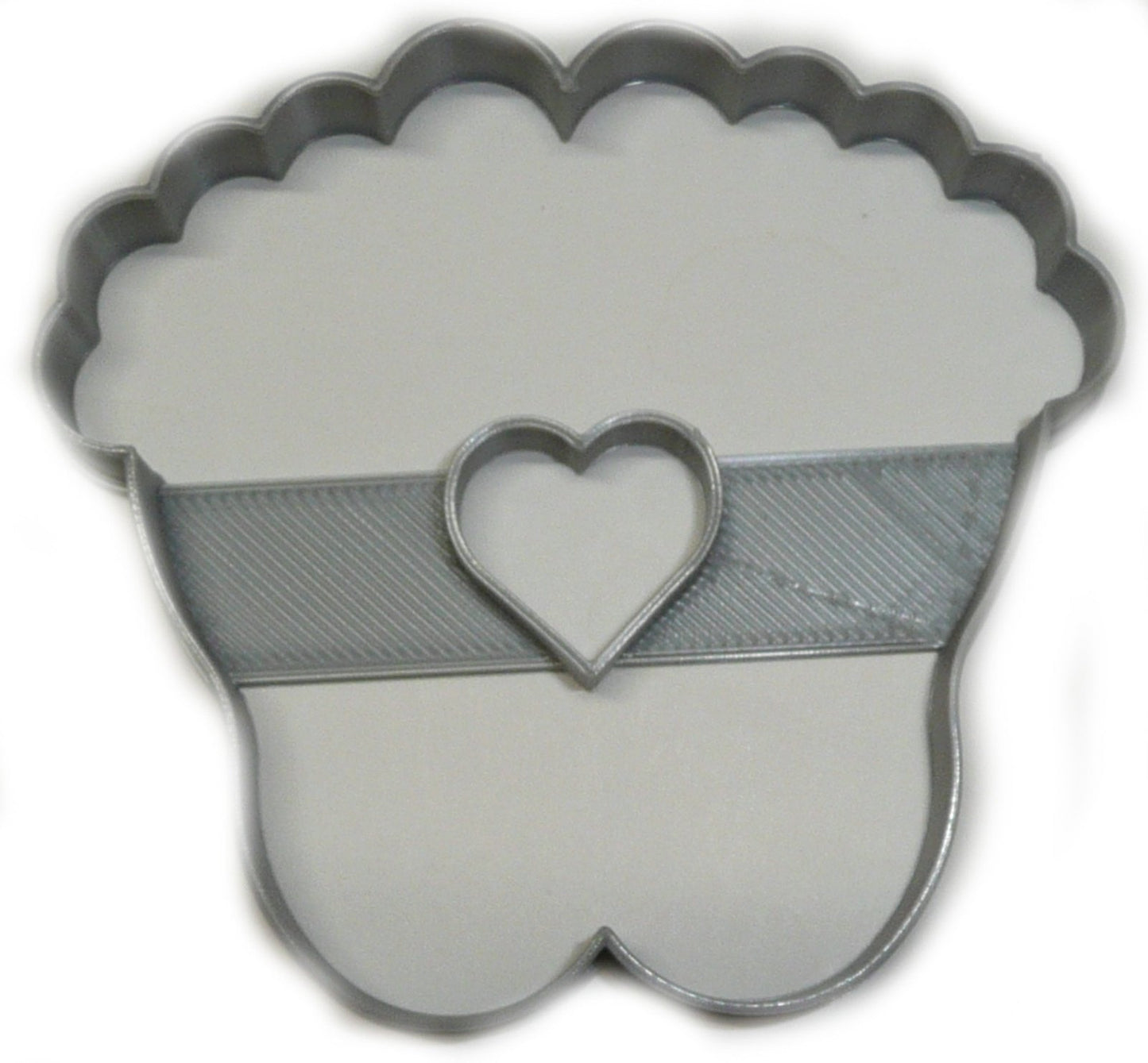 6x Baby Feet Heart Fondant Cutter Cupcake Topper 1.75 IN USA FD2520