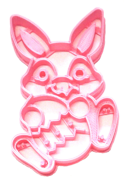 6x Easter Bunny with Egg Fondant Cutter Cupcake Topper 1.75 IN USA FD2400