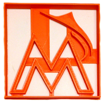 Miami Marlins M Logo MLB Baseball Team Sports Cookie Cutter Made In USA PR2576