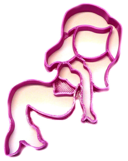 Mermaid Woman Long Hair Aquatic Ocean Creature Cookie Cutter Made In USA PR2440