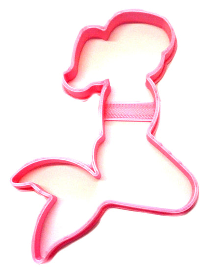 6x Mermaid Pony Tail Fondant Cutter Cupcake Topper 1.75 IN USA FD2441