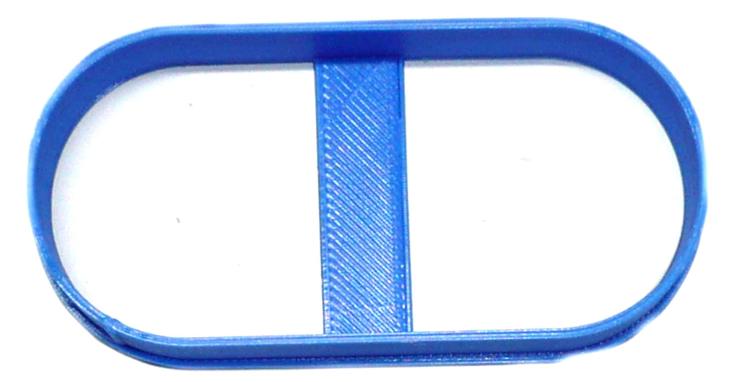 Oblong Round Rectangle Elongated Pill Shape Cookie Cutter Made In USA PR2554