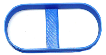Oblong Round Rectangle Elongated Pill Shape Cookie Cutter Made In USA PR2554