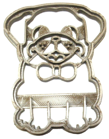 Sitting Pug With Bowtie Puppy Animal Cookie Cutter Made In USA PR2361