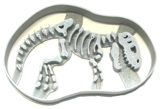 6x T Rex Fossil Dinosaur Fondant Cutter Cupcake Topper 1.75 IN USA FD2396