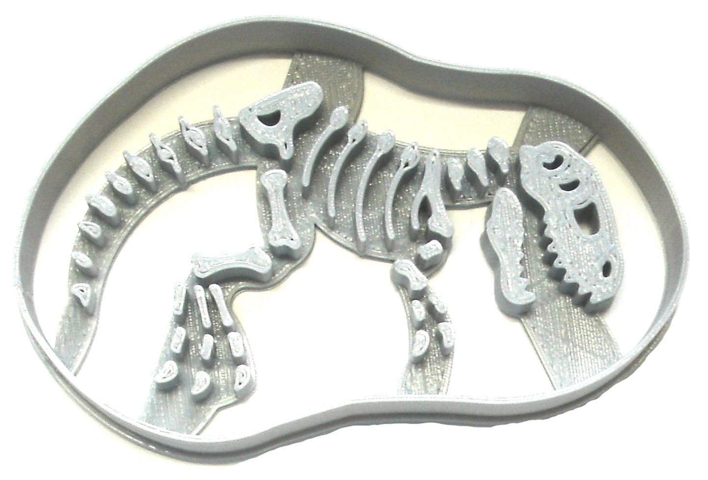 T Rex Detailed Fossil Skeleton Dinosaur Bones Cookie Cutter Made In USA PR2396