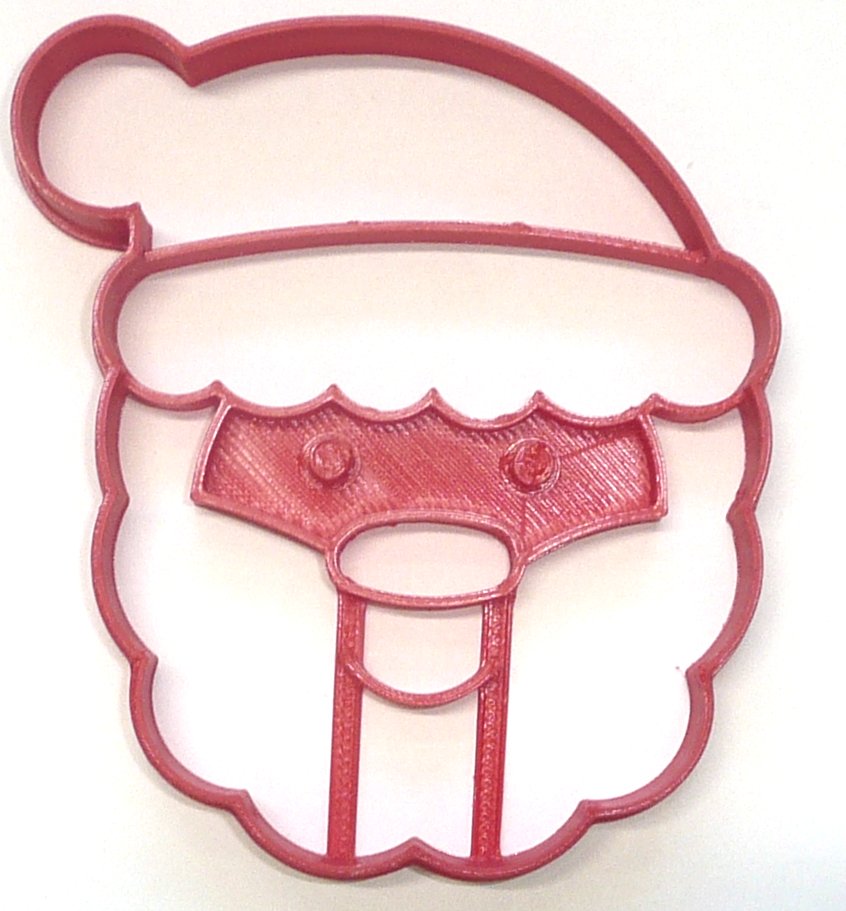 6x Santa Claus Face Fondant Cutter Cupcake Topper 1.75 IN USA FD3981