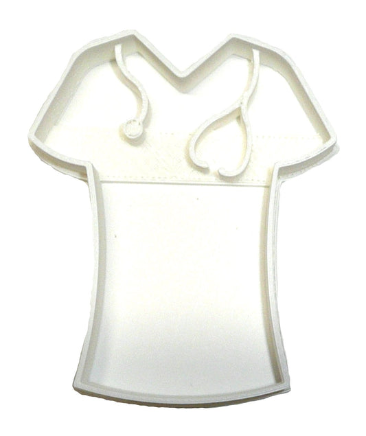 6x Nurse Scrubs Shirt Fondant Cutter Cupcake Topper 1.75 IN USA FD2180