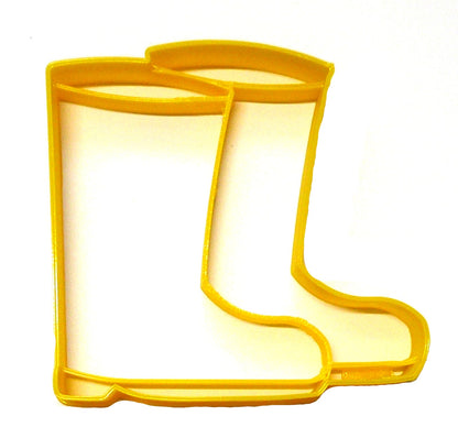 6x Rain Boots Fondant Cutter Cupcake Topper 1.75 IN USA FD2443