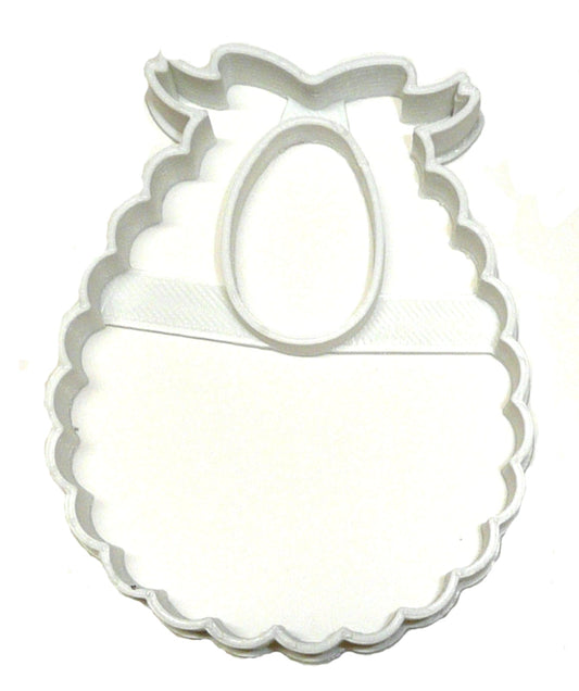 6x Baby Bib Fondant Cutter Cupcake Topper 1.75 IN USA FD2461