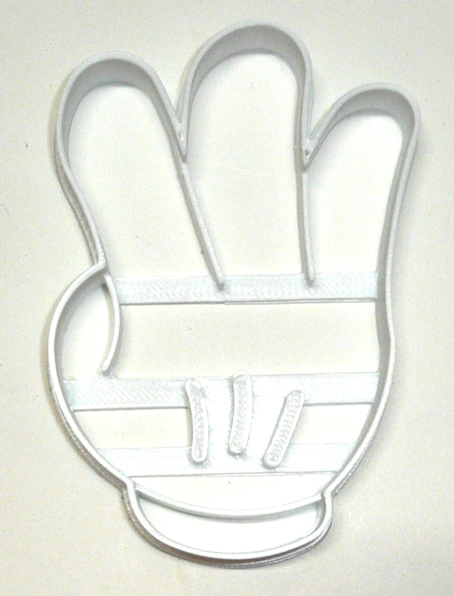 Mickey Mouse Glove Number 3 Third Birthday Cookie Cutter Made In USA PR2878