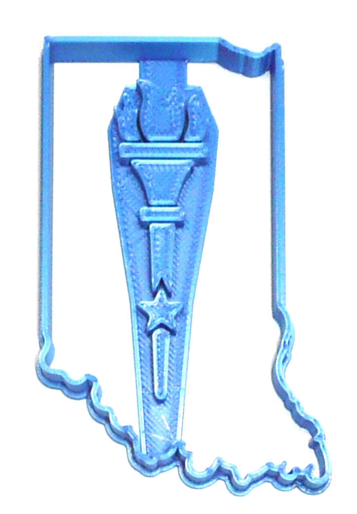 Indiana State Outline With Torch Detail Cookie Cutter Made In USA PR2736