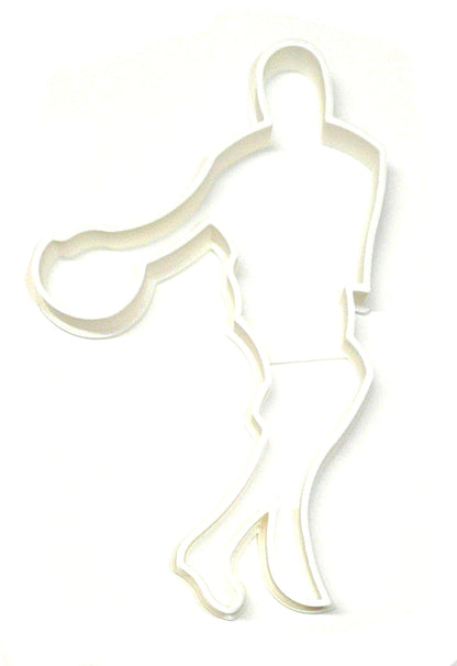Basketball Player Ball Dribble Outline Cookie Cutter Made In USA PR2414