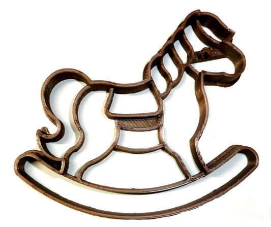 6x Rocking Horse Fondant Cutter Cupcake Topper 1.75 IN USA FD2462